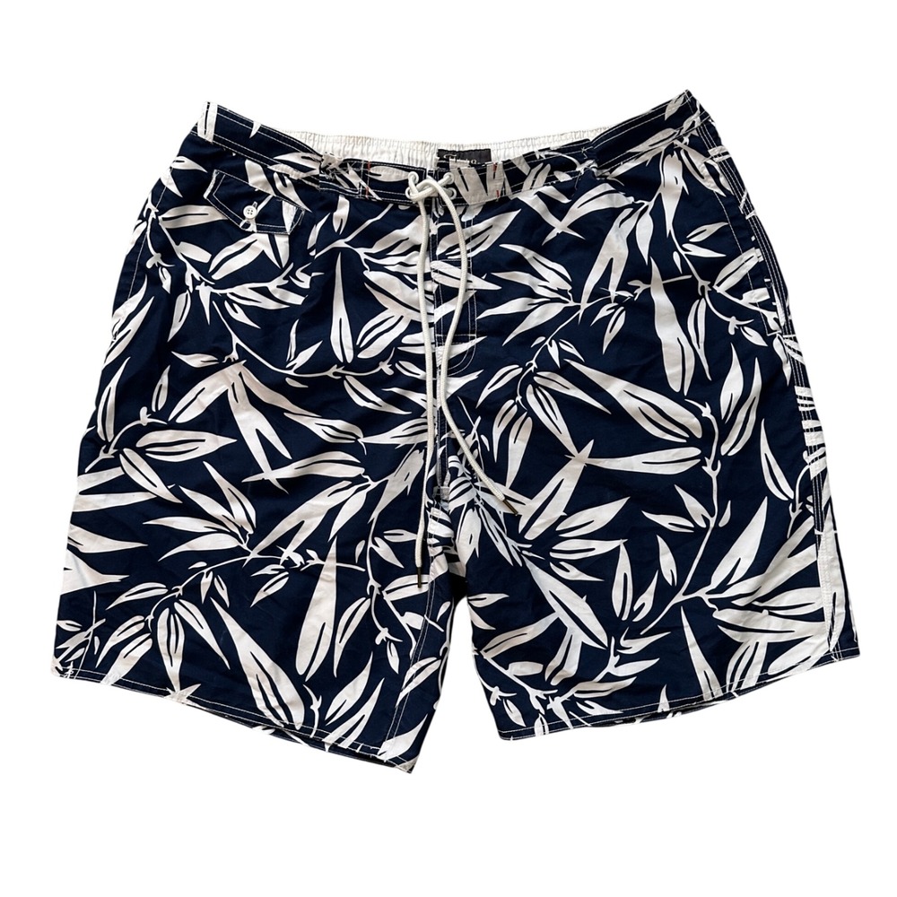 St. John's Bay Swim Trunks Floral Print Drawstring Closure Mens XXL
